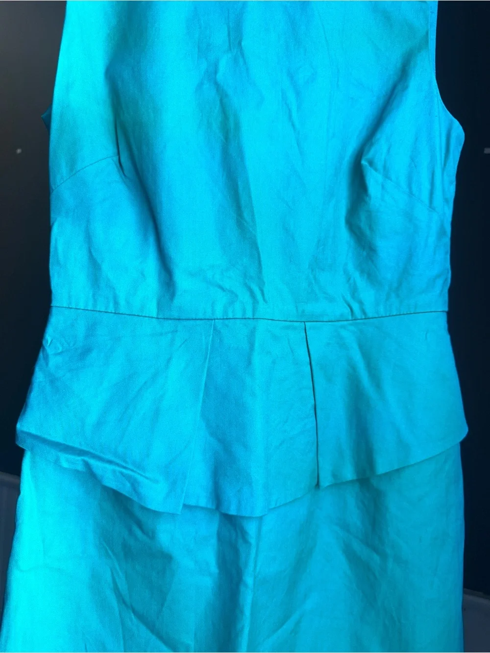 J.Crew Structured Sleeveless Peplum Midi Dress- Green - Size 00